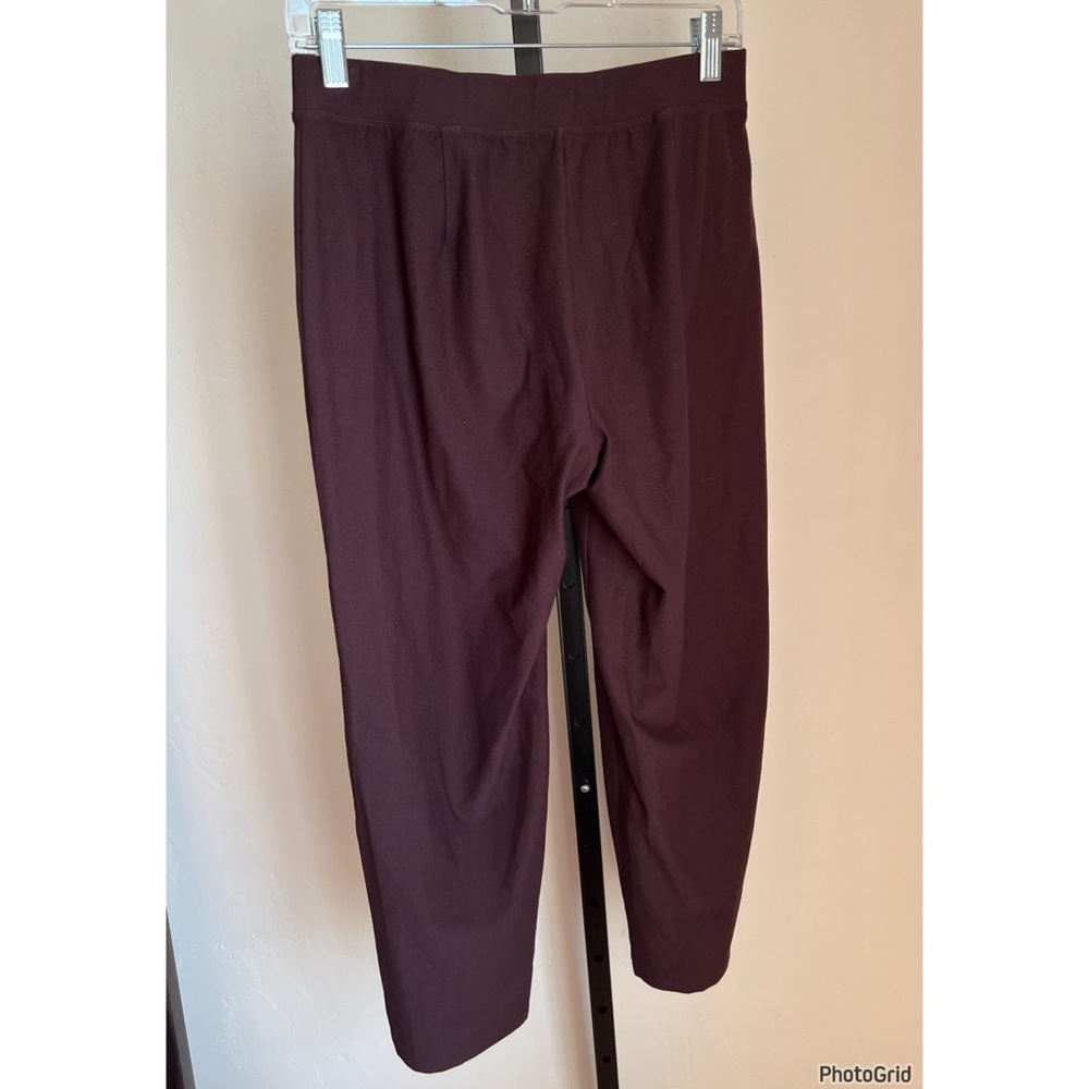 Eileen Fisher Pull On Crepe Pants - Eggplant Petite Small - Picture 4 of 4